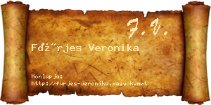 Fürjes Veronika névjegykártya