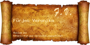Fürjes Veronika névjegykártya