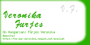 veronika furjes business card